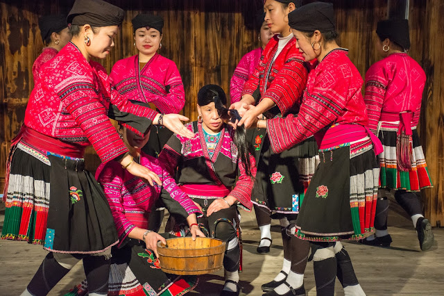 Huangluo, dlouhé vlasy, Guangxi Huangluo, dlouhé vlasy, Guangxi