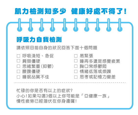 你是『慢性缺氧症候群』的潛在族群嗎? 你的呼吸力強嗎?快做自我檢測!