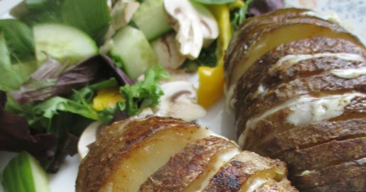 Just my Stuff Cheesy BBQ Hasselback Potatoes