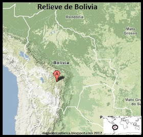 Mapa de Relieve de Bolivia 