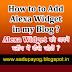 How to Add Alexa Widget in Blog
