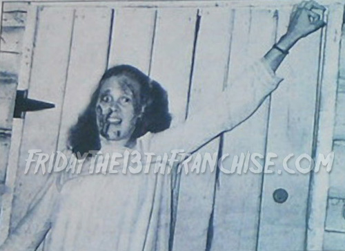 Behind The Scenes: Rare Photo Of Bloodied Brenda From Friday The 13th 1980