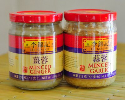 Jars of grated garlic and grated ginger, more convenient product recommendations ♥ AVeggieVenture.com.