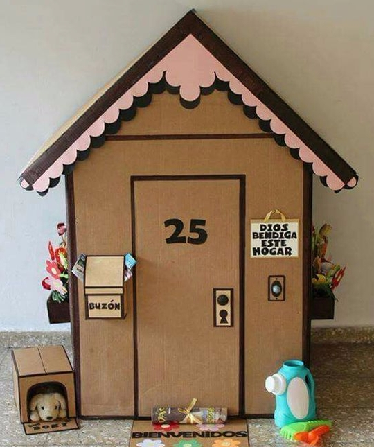 Cómo hacer la mejor casita de cartón para niños paso a paso ~ lodijoella