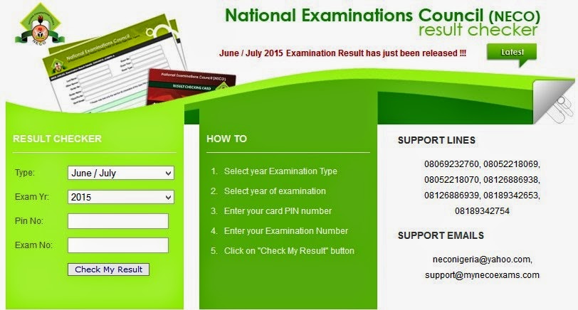 NECO RESULTS 2017/2018 CHECKER | www:mynecoexams:com | MARTINS LIBRARY