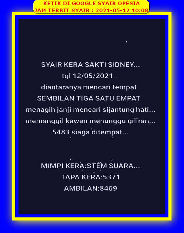 PREDIKSI SYDNEY COJEEL
