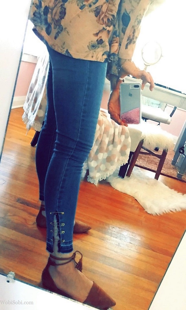WobiSobi Edgy, Safety Pin Cuff Jeans DIY.