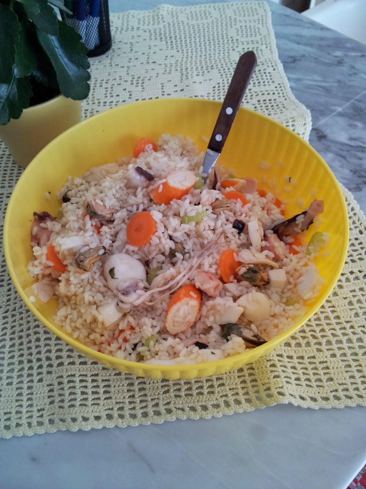 insalata di mare con riso