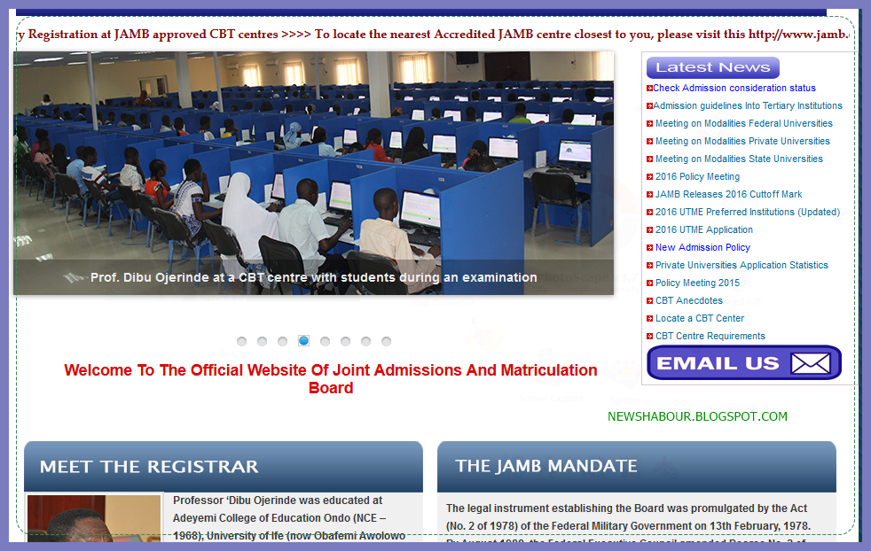 NEWS HABOUR Check JAMB Admission Consideration Status For 2016 Here