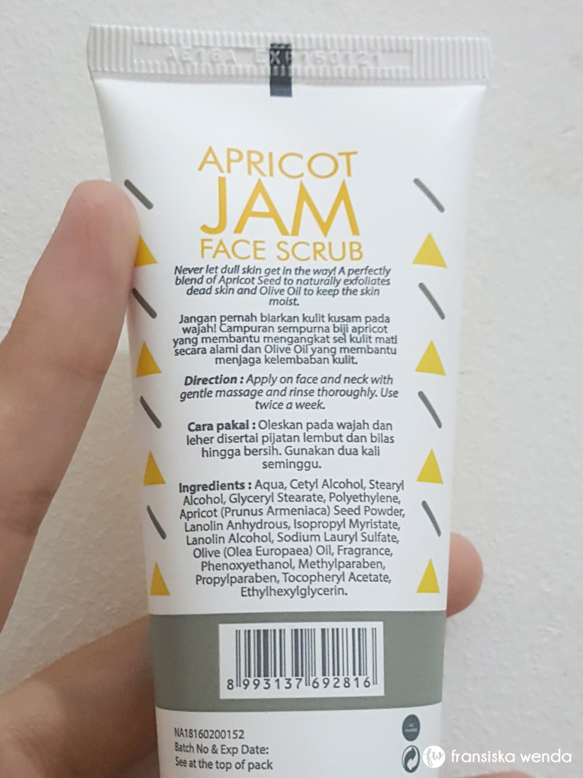 Emina Apricot Jam Face Scrub Review fransiska wenda