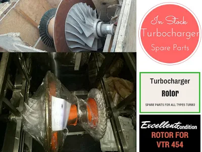 VTR 454 Rotor for Turbocharger, spare parts for Turbocharger, Turbo, bearing, shell, casing