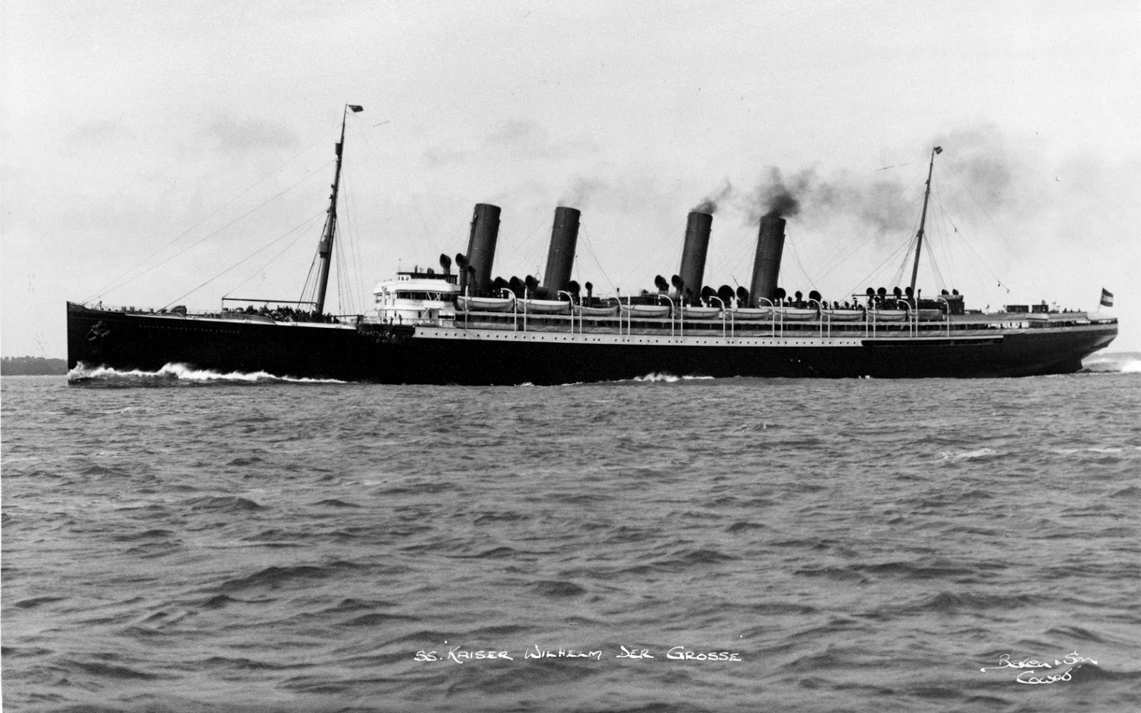 #php.02717 Photo SS KRONPRINZ WILHELM NORDDEUTSCHER LLOYD 1916 OCEAN LINER 