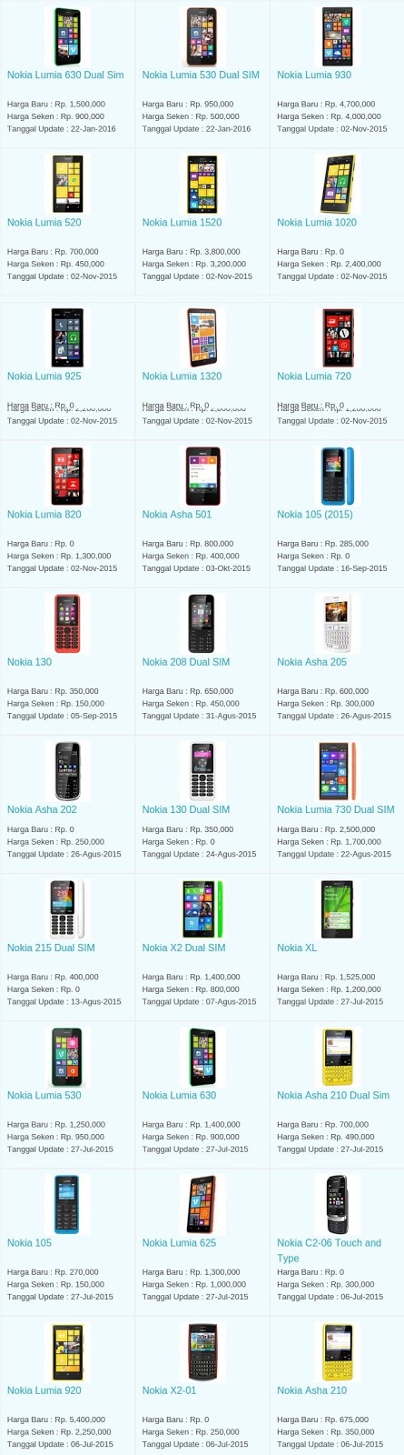 Daftar Harga Hp Terbaru Nokia Juli 2016 Daftar Harga Hp Terbaru Nokia Juli 2016