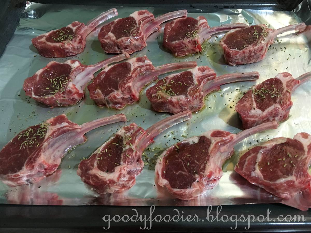 GoodyFoodies Recipe Grilled lamb cutlets with fries and baby spinach