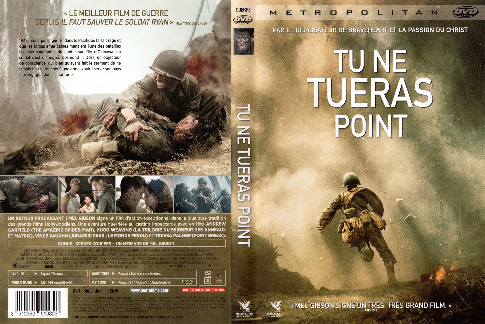 Tu Ne Tueras Point Fin Du Film JAQUETTE DVD: jaquette dvd Tu ne tueras point