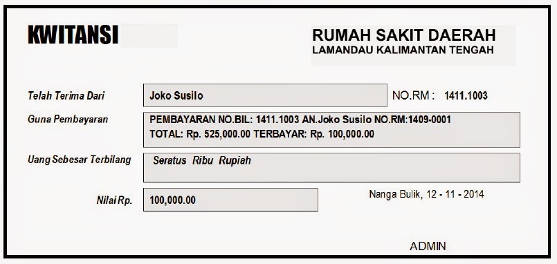 Contoh Kwitansi Dokter Lucu Jos