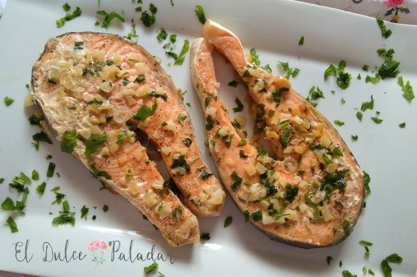 Salmón en papillote El dulce paladar