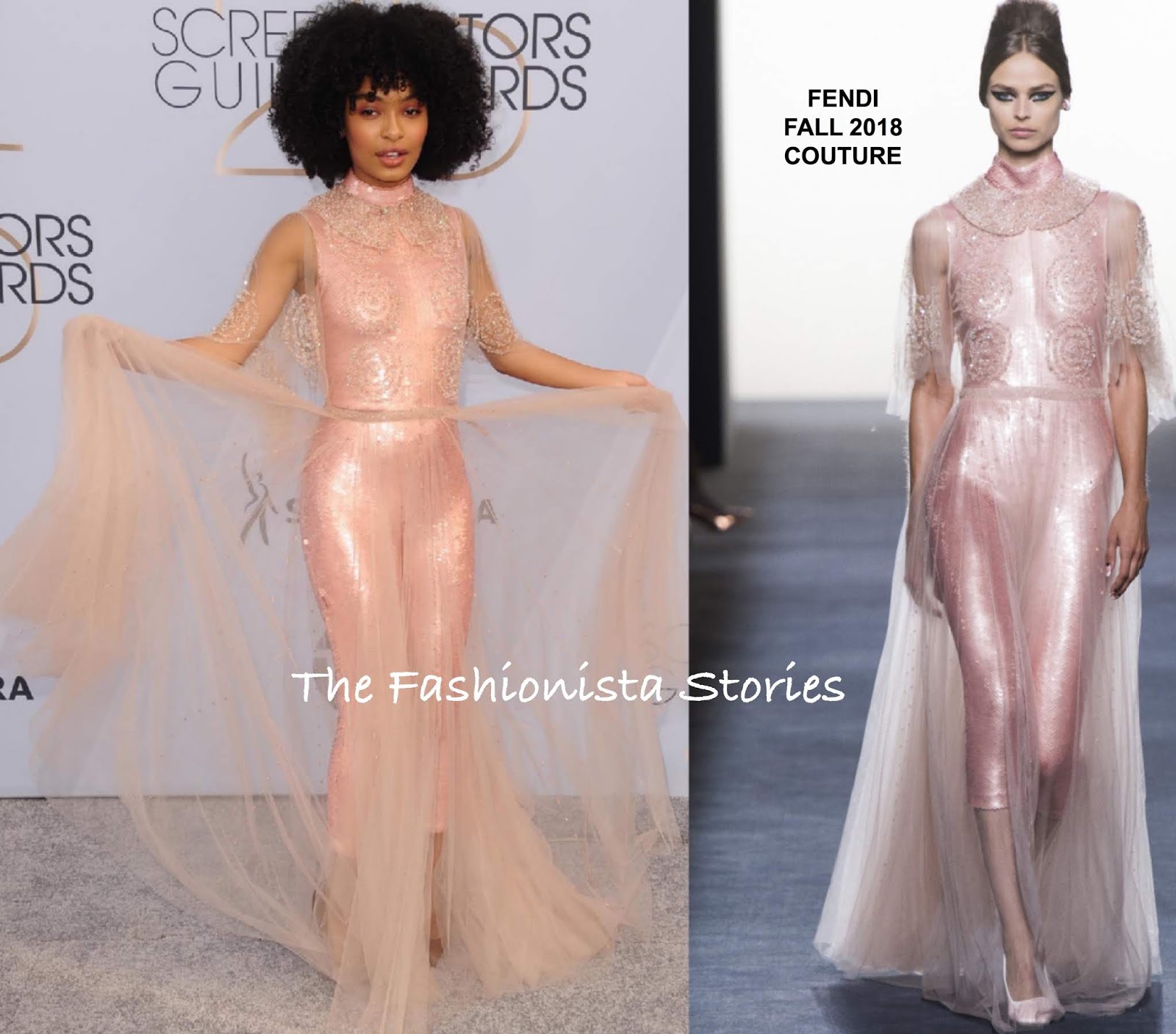 Fendi couture pink sequin jumpsuit Clearance