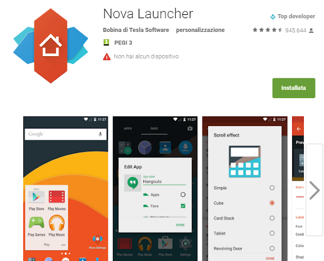 Nova Launcher screen-shot