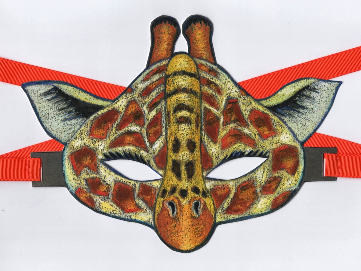 Art with Kids Giraffe Illustrated Mask