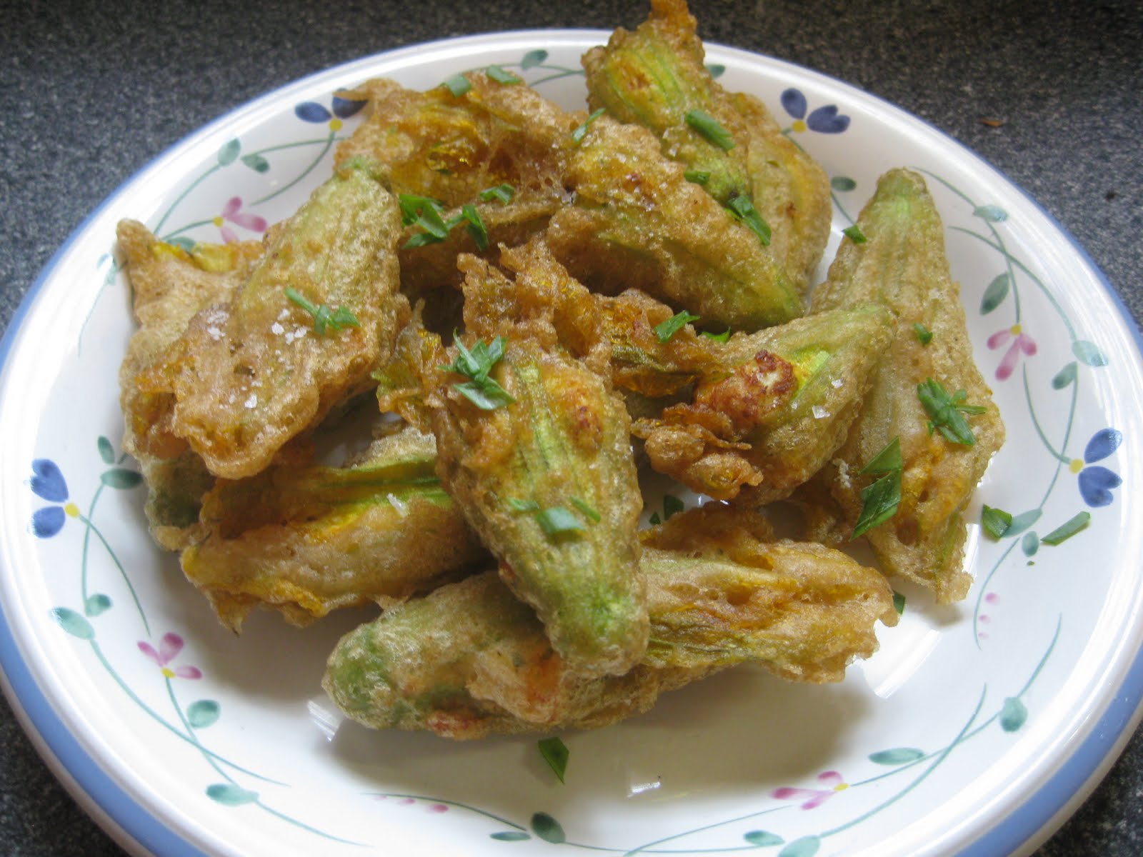 Food Lust People Love Zucchini Flowers stuffed with Fresh Goat Cheese