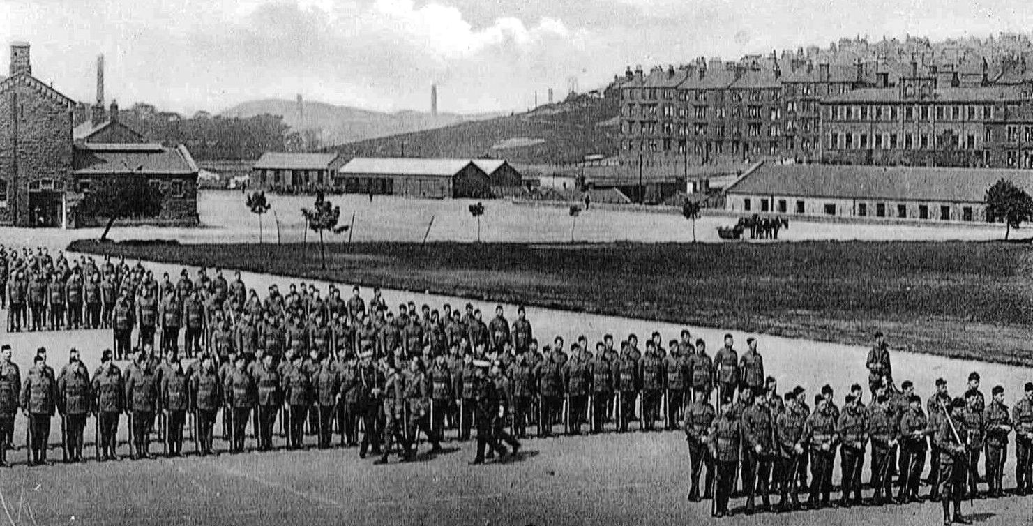 Tour Scotland Old Photograph Soldiers Maryhill Barracks Glasgow Scotland