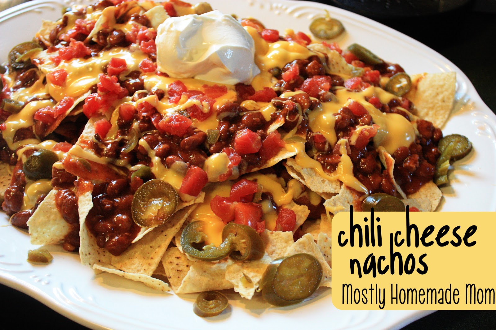 Chili Cheese Nachos - Mostly Homemade Mom