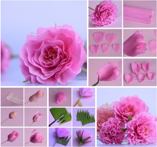 Flor de papel crepom passo a passo: Faça e Decore - Ver e Fazer
