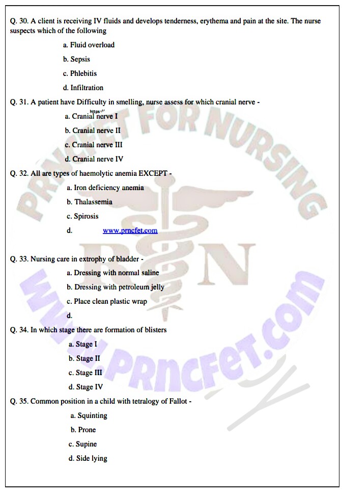 Latest Staff Nurse Recruitment Staff Nurse Papers Exam Pattern