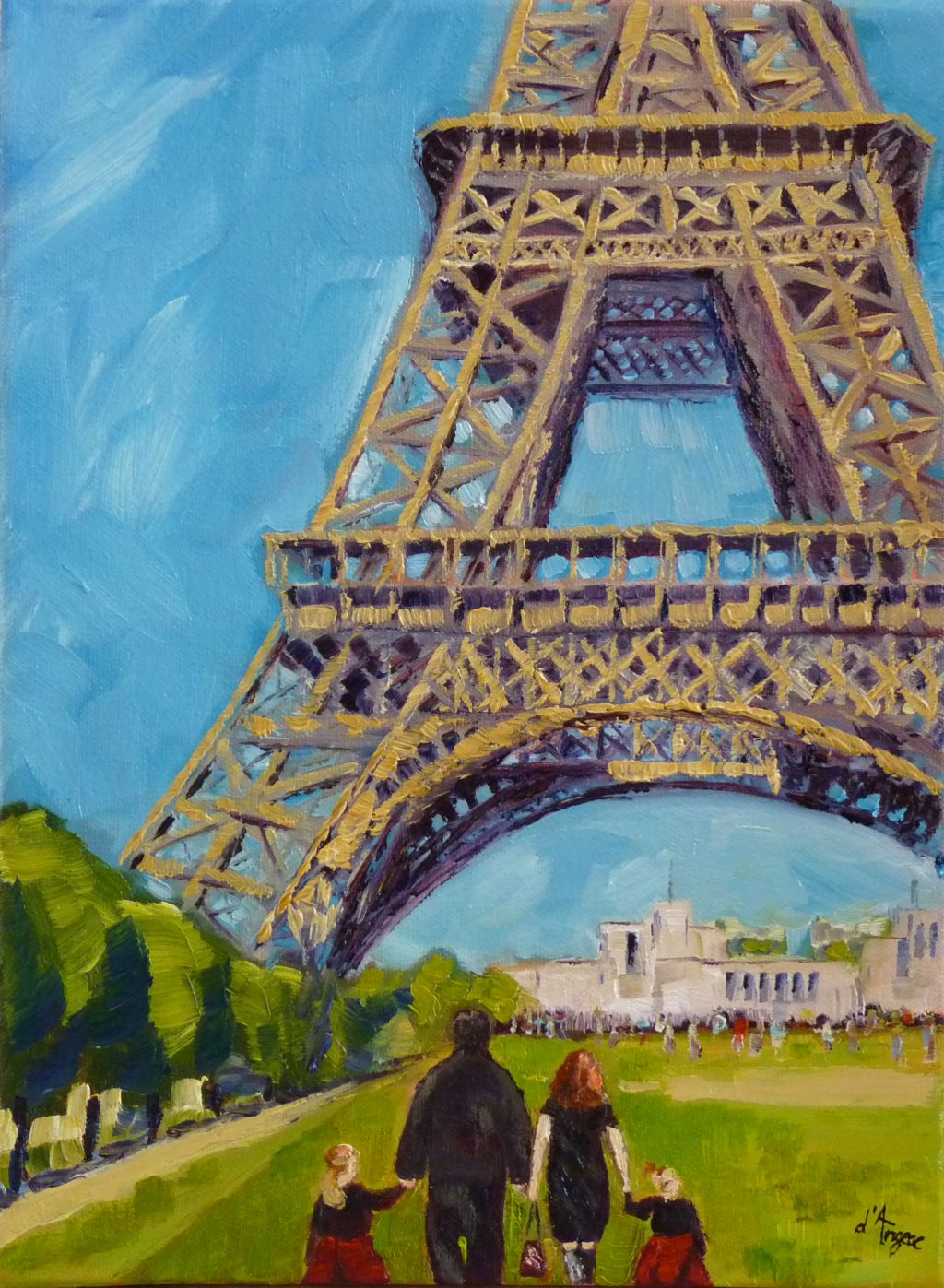 Karen Dangeac Mihm Paintings Eiffel Tower Commission