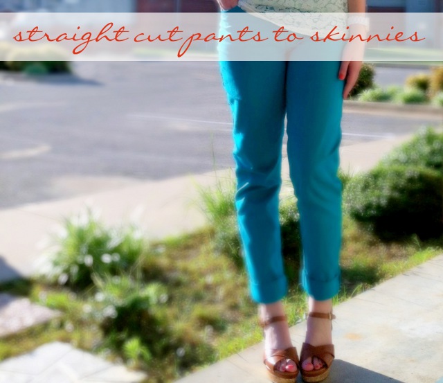 altering some aqua pants | crazy about coral
