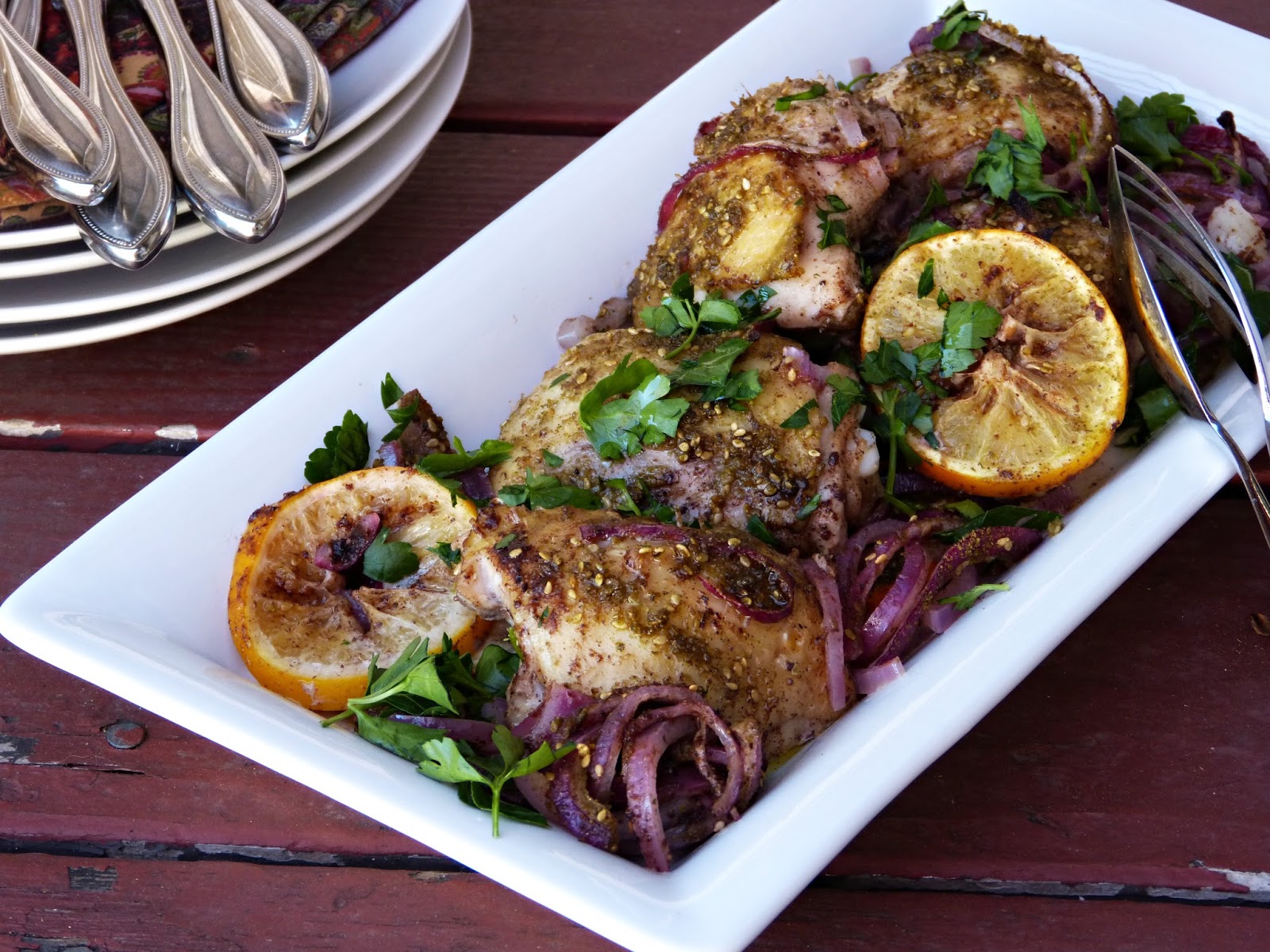 Homemade Lemon Cake Roast Chicken with Sumac, Za'atar, and Lemon