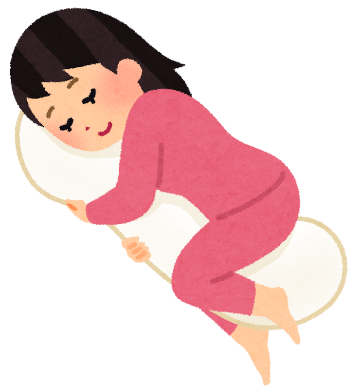 抱き枕を抱いて寝る人のイラスト かわいいフリー素材集 いらすとや