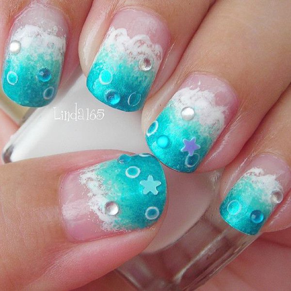 40+ Amazing Ocean Nail Art Ideas