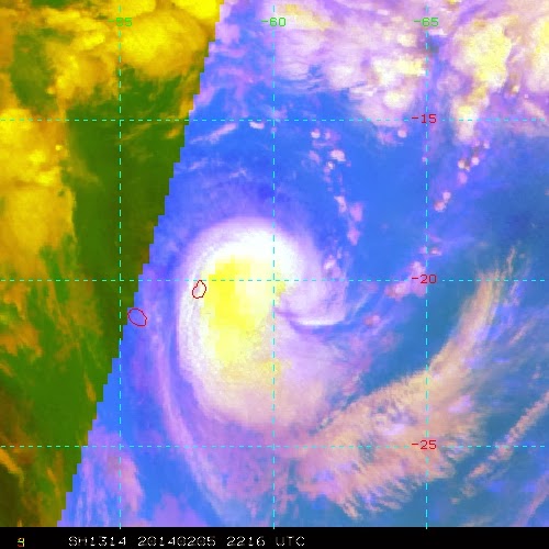 Image satellite de la tempête tropicale modérée Edilson