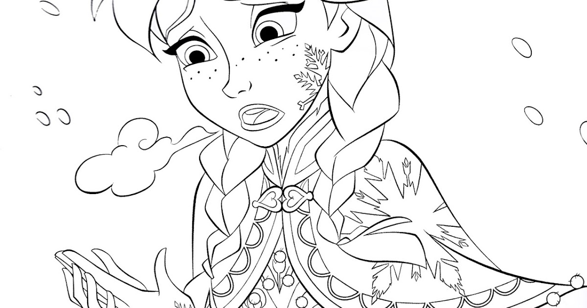 Frozen Characters Coloring Pages Download Princess Anna Walt Disney characters frozen movie