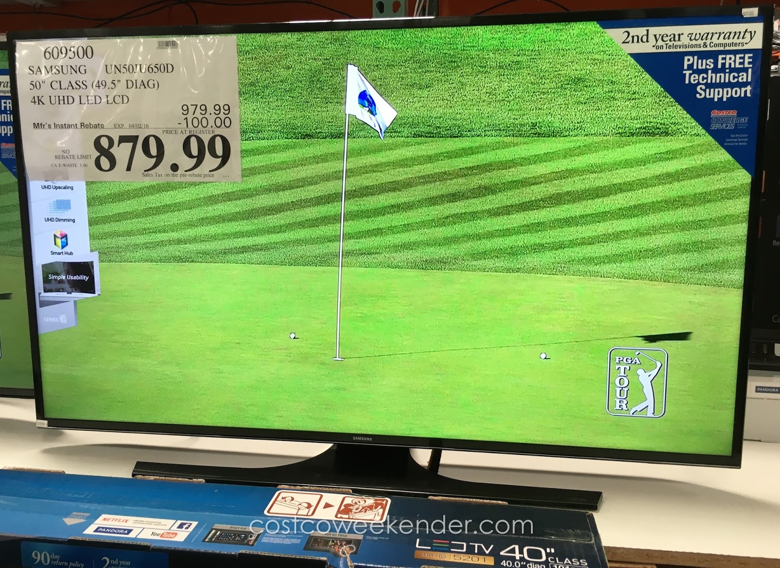 Samsung Un50ju650d 50 Uhd Led Lcd Tv Costco Weekender