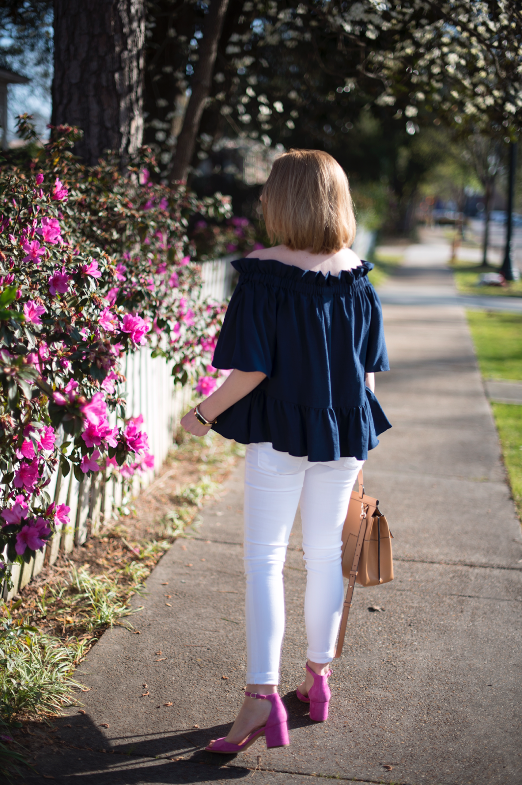 Navy, white and pink - Click through to see more on Something Delightful Blog!