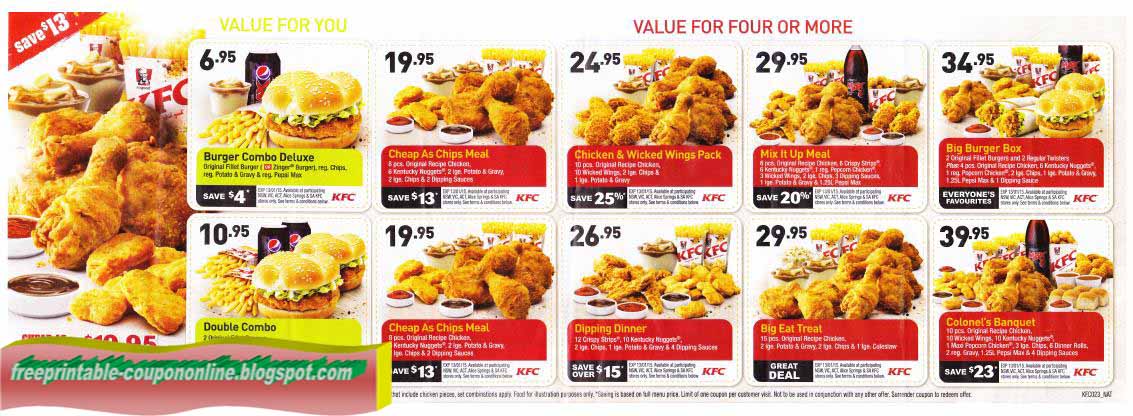 Kfc Printable Coupons May 2018