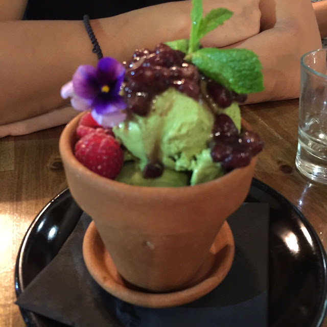 V Series, Kew, green tea and aduki ice cream