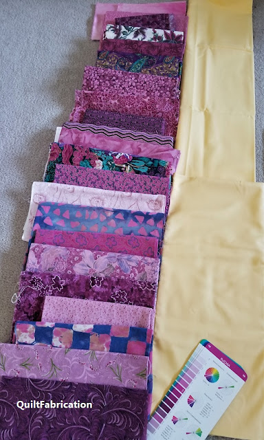 fuchsia fabric pull for a birch stand style quilt