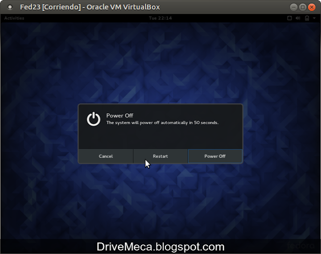 DriveMeca instalando Linux Fedora Workstation 23 paso a paso