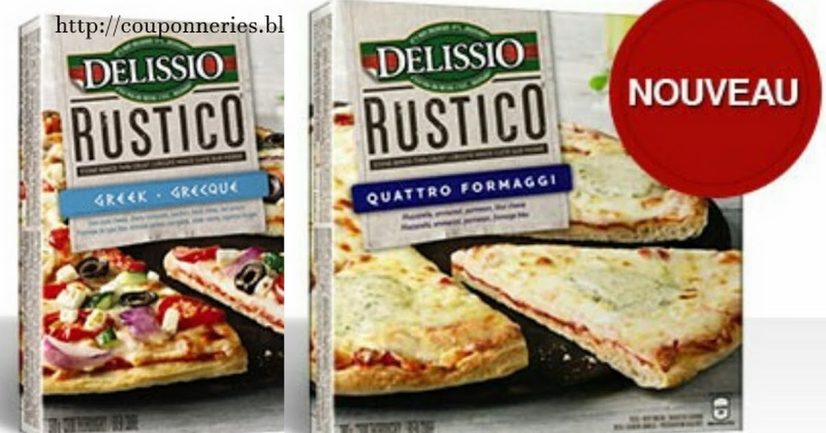 Coupons et Circulaires 3 Pizza DELISSIO RUSTICO