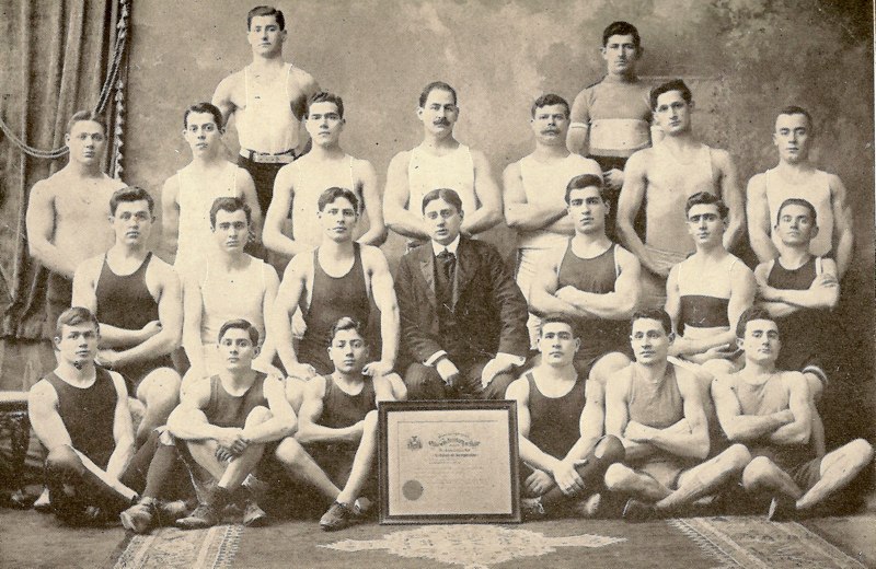 Photograph - Track Team Greek-American Athletic Club, New York - circa 1913