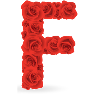 Abecedario de Rosas Rojas. Red Roses Alphabet.