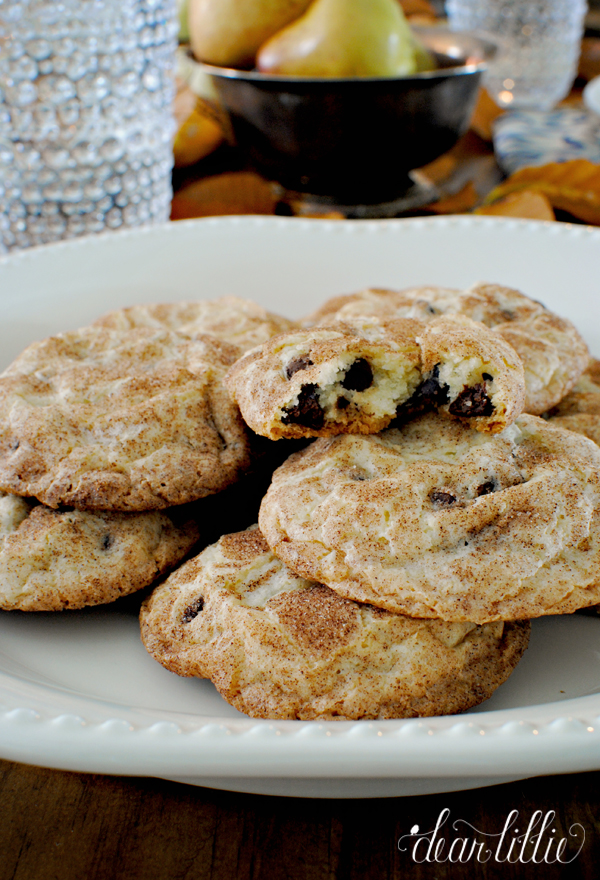 Chocolate Chip Snickerdoodle Cookies Dear Lillie Studio