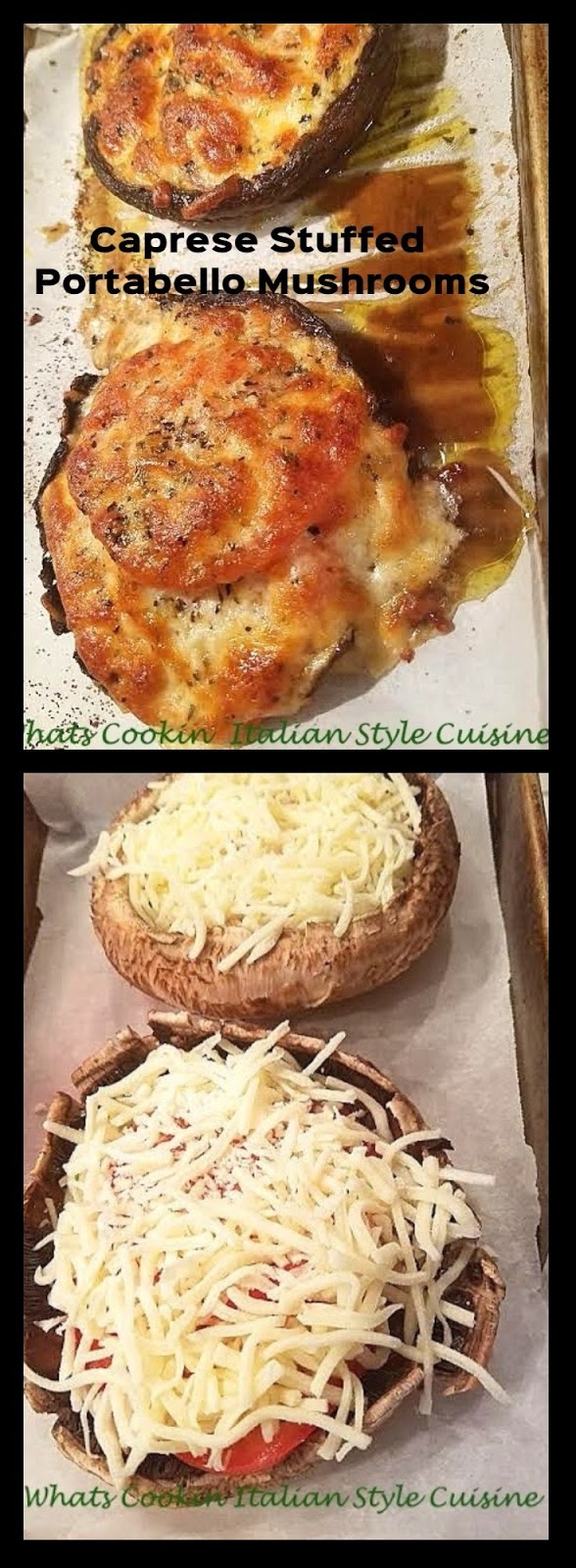 Caprese Stuffed Portabello Mushroom Recipe Video | What's Cookin
