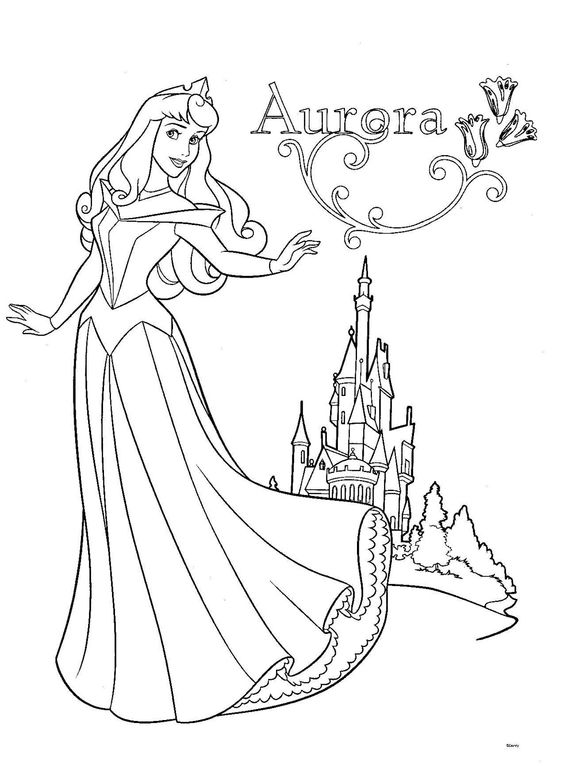 Tranh tô màu công chúa Aurora