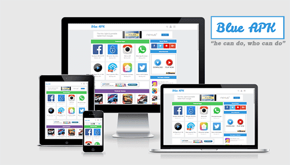 Blue APK Blogger Template Responsive and SEO Friendly | Free Download