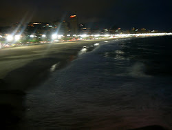 World Famous Ipanema Beach at night, Rio de Janeiro